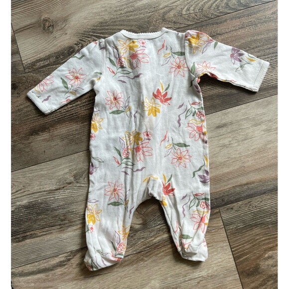 Carter's Floral & Hearts Sleepers Footies Pajamas  2-Way Zipper 3M Lot of 3 NWOT - Picture 4 of 14